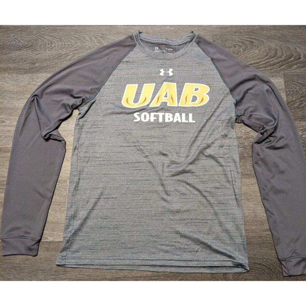UAB Blazers Softball Under Armour Loose Heatgear Womens Small L/S Athletic Shirt